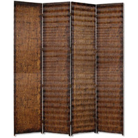 HomeRoots 1" x 84" x 84" Brown Wood Screen Room Divider