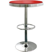 SFTABLER SFTABLER Soda Fountain Style Bar Table - Red