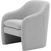 npd furniture and more Zella Fabric Arm Accent Chair, Gray