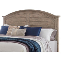 Meadowbrook Beige Antique Sand Wood Farmhouse Queen Arched Panel Headboard