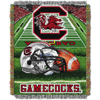 Northwest NCAA South Carolina Fighting Gamecocks Unisex-Adult Woven Tapestry Throw Blanket, 48" x 60", Home Field Advantage