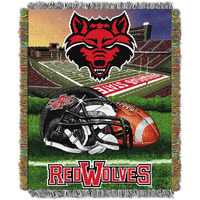 Northwest COL 051 HFA Arkansas State Red Wolves NCAA Woven Tapestry Throw (Home Filed Advantage) (48x60)