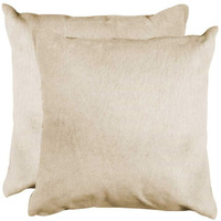 HomeRoots Decor 328297 18 x 18 in. Pillow, Natural - Pack of 2