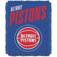 Pistons OFFICIAL NBA "Headliner" Woven Jacquard Throw Blanket