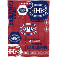 Northwest NHL Montreal Canadiens Unisex-Adult Comforter and Sham Set, Twin, Hexagon