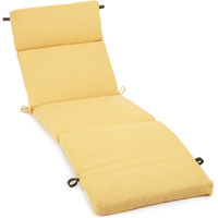 Blazing Needles Indoor/Outdoor Chaise Lounge Cushion, 72" x 24", Lemon