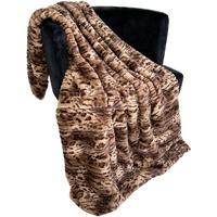 Plutus Brands Brown Luxe Lash Faux Fur Luxury Throw Blanket