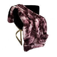 Plutus Brands Rose Fureal Faux Fur Luxury Throw Blanket