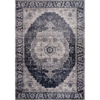 HomeRoots 530570 8 x 11 ft. Oriental Traditional Rectangle Area Rug Black & Gray