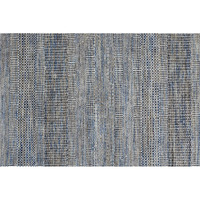 HomeRoots 513865 9 x 12 ft. Silver Wool Striped Hand Knotted Rectangle Area Rug