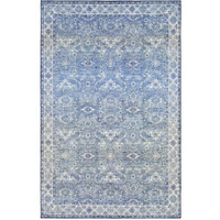 HomeRoots 509527 8 x 10 ft. Blue & Gray Oriental Power Loom Stain Resistant Rectangle Area Rug