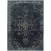 HomeRoots 510056 8 x 10 ft. Blue & Brown Oriental Power Loom Stain Resistant Rectangle Area Rug