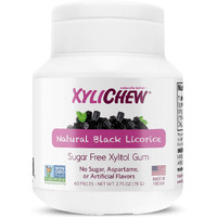 Xylichew Licorice Xylitol Gum, Sugar Free, Non GMO, 60 Pieces (Pack Of 4)