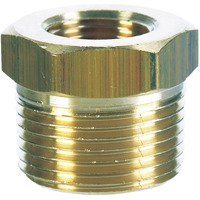 JMF 1/2 in. Dia. x 3/8 in. Dia. MPT To FPT Yellow Brass Hex Bushing