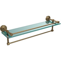 Allied Brass WP-1TB/22-GAL-BBR Wp 1 Tb Gal Inch Gallery Towel Bar Glass Shelf, 22 Inch, Brushed Bronze