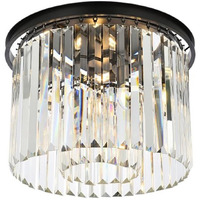 Elitco Lighting Urban Classic Sydney 6-Light Metal Royal Cut Flush Mount in Matte Black Finish