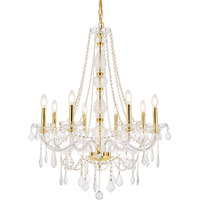 Elegant Furniture Verona 8 Light Gold Chandelier Clear Royal Cut Crystal