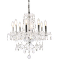 Elegant Lighting Princeton - Eight Light Chandelier-Royal Cut Crystal Type-Chrome Finish -Traditional Installation