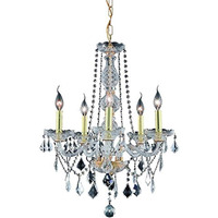 Elegant Lighting Value Verona 5 Light Gold Chandelier Clear Royal Cut Crystal