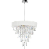 CWI Lighting Franca 8 Light Drum Shade Chandelier with Chrome Finish Fom