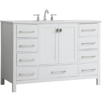 Elegant Kitchen and Bath 48 inch Single Bathroom Vanity Cabinet - White