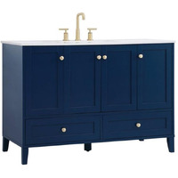 Elegant Kitchen and Bath 48 inch Single Bathroom Vanity Cabinet - Blue