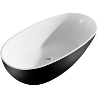 A&E Bath & Shower BT-6218-BLK 67 in. Layla Freestanding Bathtub, Black