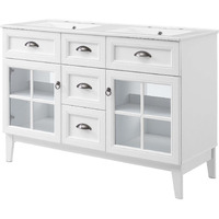 Sink Vanity Cabinet, Wood, White, Modern Contemporary, Hotel Bedroom Bathroom Master Suite Guest