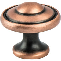 1.187 in. Dia. Euro Traditions Knob with Brushed Antique Copper