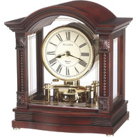 Bulova B1987 Bardwell Clock, Antique Walnut