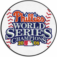 Fan Mats 9584: Philadelphia Phillies 2008 MLB World Series Champions Baseball Rug - 27in. Diameter