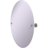 Allied Brass WP-91 Frameless Oval Tilt Beveled Edge Wall Mirror, Antique Pewter