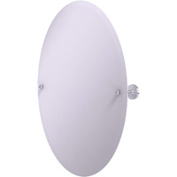 Allied Brass DT-91 Frameless Oval Tilt Beveled Edge Wall Mirror, Satin Chrome