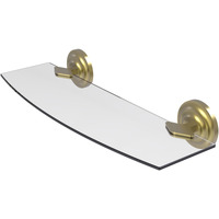 Allied Brass QN-33/18 Que Collection 18 Inch Glass Shelf, Satin Brass