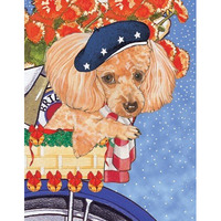 Pipsqueak Productions C884 Holiday Boxed Cards- Poodles Toy Apricot