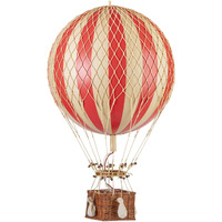 Authentic Models, Royal Aero Air Balloon, Hanging Home Decor - 22 Inch Height, Historic Hot Air Balloon Model for Home Decor, Detailed Vintage Decorations to Hang from Ceiling - True Red