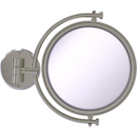 Allied Brass WM-4/2X 8 Inch Wall Mounted 2X Magnification Make-Up Mirror, Satin Nickel