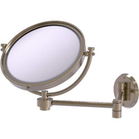 Allied Brass WM-6/5X 8 Inch Wall Mounted Extending 5X Magnification Make-Up Mirror, Antique Pewter