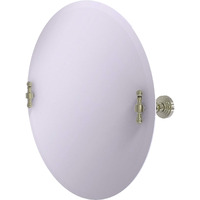 Allied Brass RW-90 Frameless Round Tilt Beveled Edge Wall Mirror, Polished Nickel