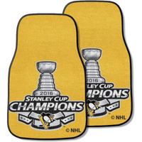 FANMATS 20883 Pittsburgh Penguins 2016 NHL Stanley Cup Champions Front Carpet Car Mat Set - 2 Pieces