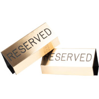 Sign-Reserved Pew-Brushed Gold (3X6)