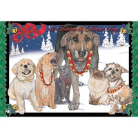 Pipsqueak Productions C400 Mix Dog With Cat Holiday Boxed Cards