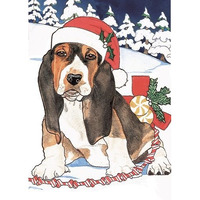 Pipsqueak Productions C444 Basset Holiday Boxed Cards