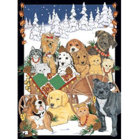 Pipsqueak Productions C515 Mix Dog With Cat Holiday Boxed Cards