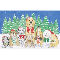 Pipsqueak Productions C844 Mix Dog With Cat Holiday Boxed Cards