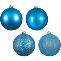 Vickerman 3" Turquoise 4 Finish Ball Ornament 16 per Box