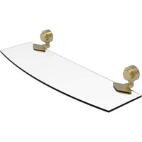 Allied Brass 433/18 Venus Collection 18 Inch Glass Shelf, Satin Brass