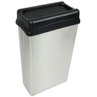 Witt 22 Gallon Rectangular Stainless Steel Waste Basket with Optional Drop Top 70HT Top Drop Top