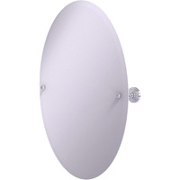 Allied Brass WP-91 Frameless Oval Tilt Beveled Edge Wall Mirror, Satin Chrome