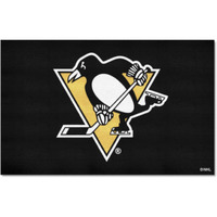 FANMATS 10434 Pittsburgh Penguins Ulti-Mat Rug - 5ft. x 8ft. | Sports Fan Area Rug, Home Decor Rug and Tailgating Mat